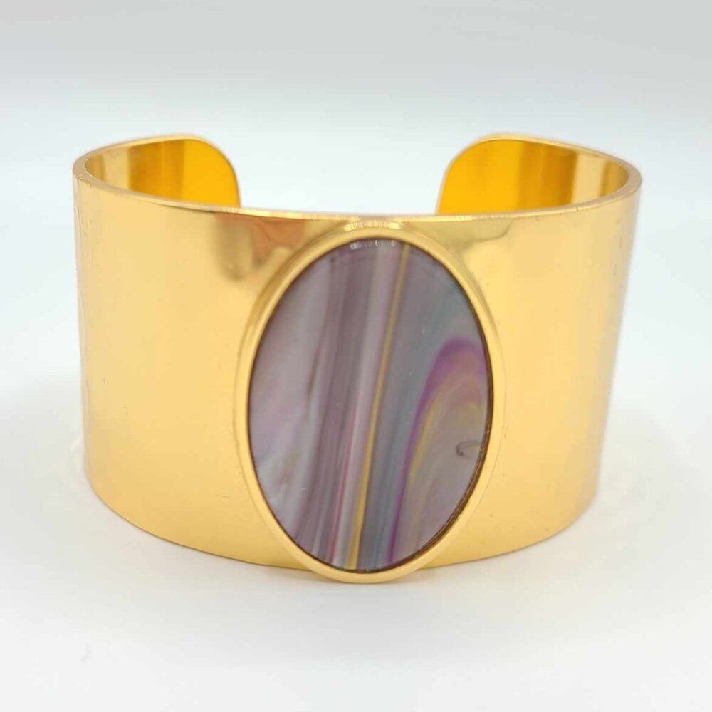 J Crew Oval Acetate Cuff Bracelet Small